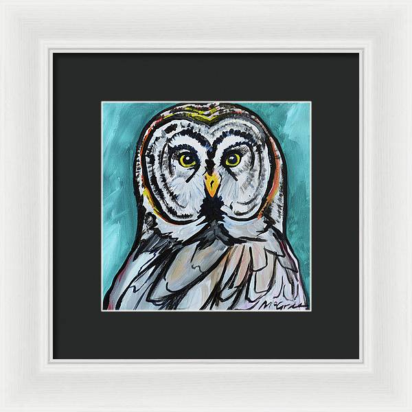 Rosebud Owl - Framed Print