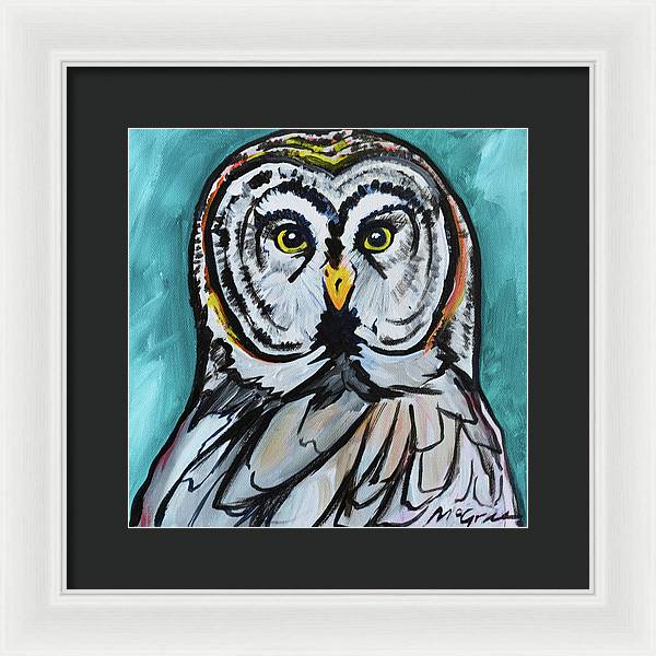 Rosebud Owl - Framed Print