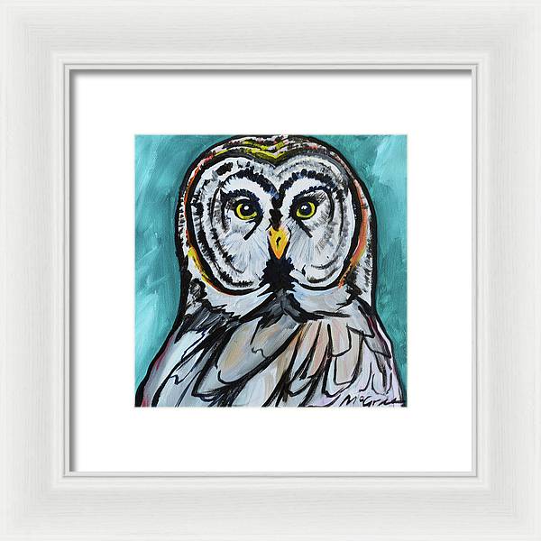 Rosebud Owl - Framed Print