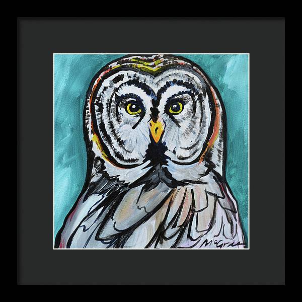 Rosebud Owl - Framed Print