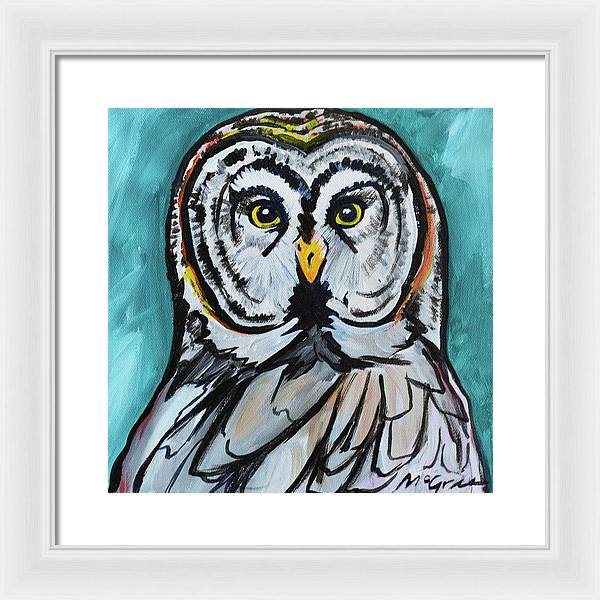 Rosebud Owl - Framed Print