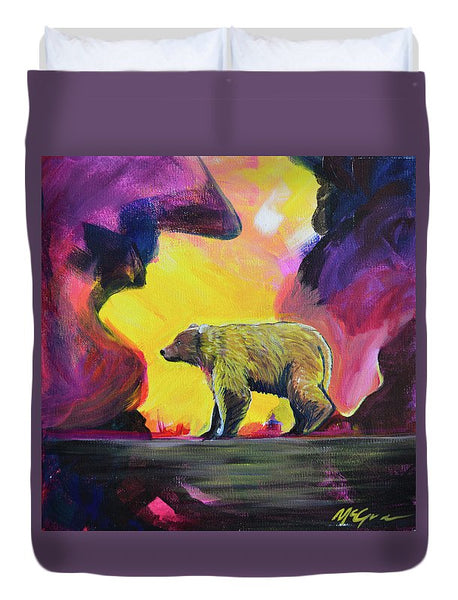 Rosebud Poppa Bear - Duvet Cover