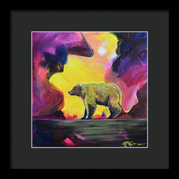 Rosebud Poppa Bear - Framed Print