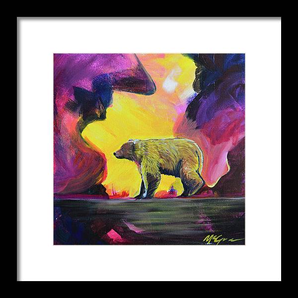 Rosebud Poppa Bear - Framed Print