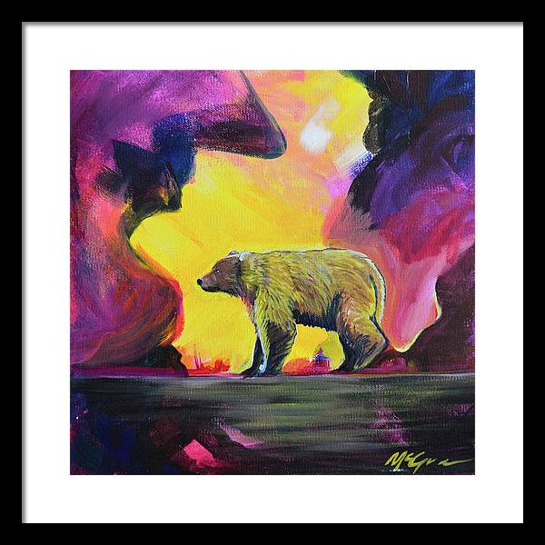 Rosebud Poppa Bear - Framed Print
