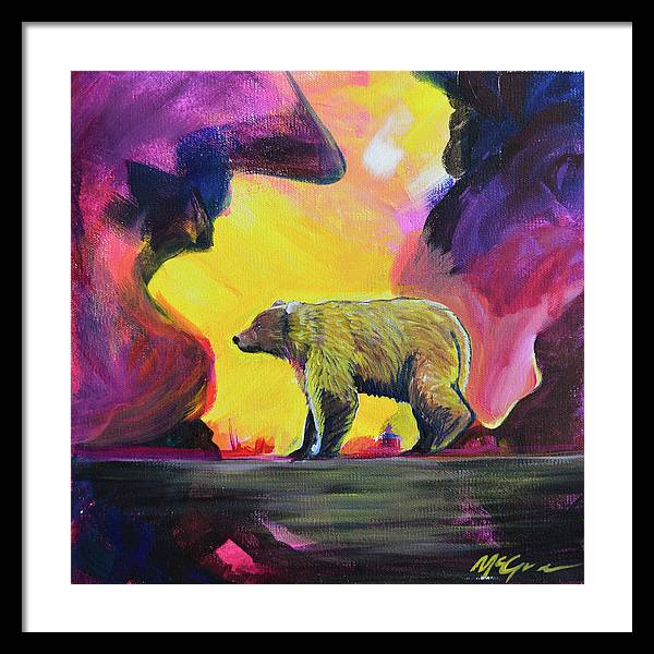 Rosebud Poppa Bear - Framed Print