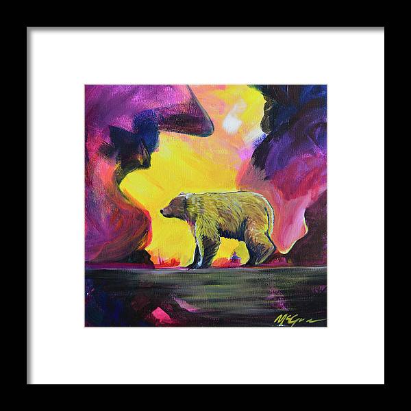 Rosebud Poppa Bear - Framed Print