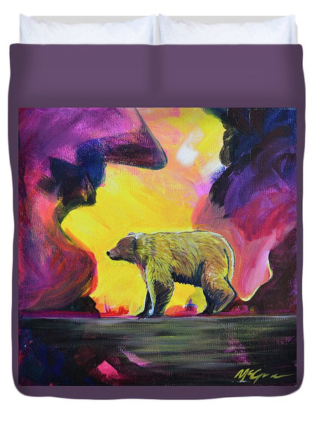Rosebud Poppa Bear - Duvet Cover