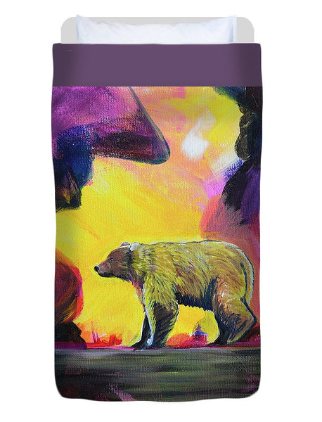 Rosebud Poppa Bear - Duvet Cover