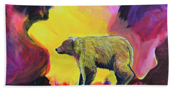 Rosebud Poppa Bear - Beach Towel