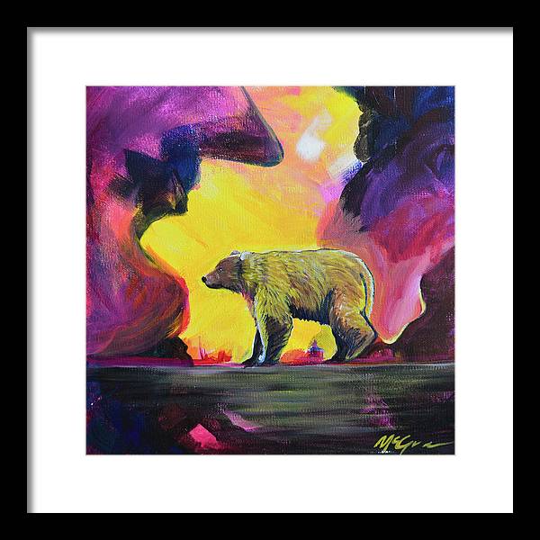 Rosebud Poppa Bear - Framed Print