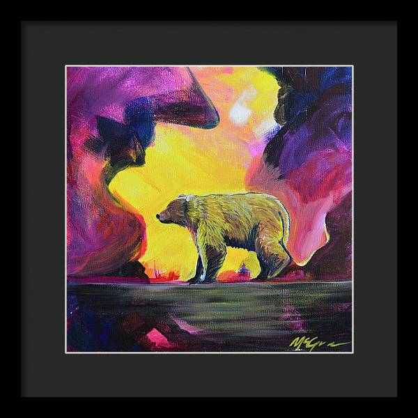 Rosebud Poppa Bear - Framed Print
