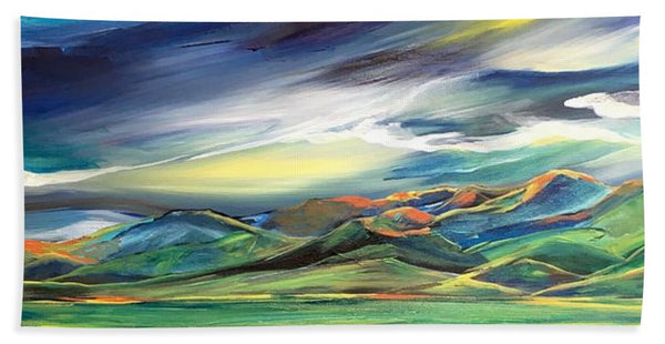 Sun Dancing on the Bridgers - Bath Towel