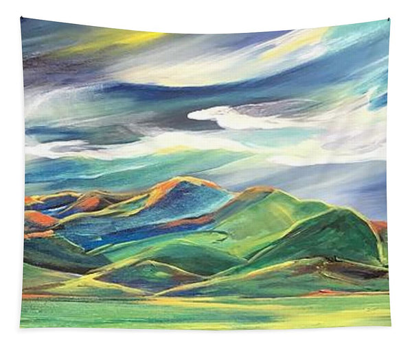 Sun Dancing on the Bridgers - Tapestry