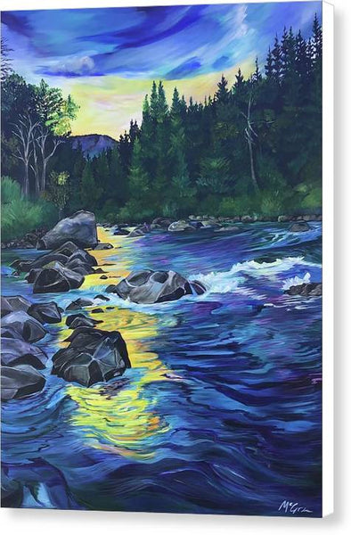 Sunset on the West Boulder River - Canvas Print