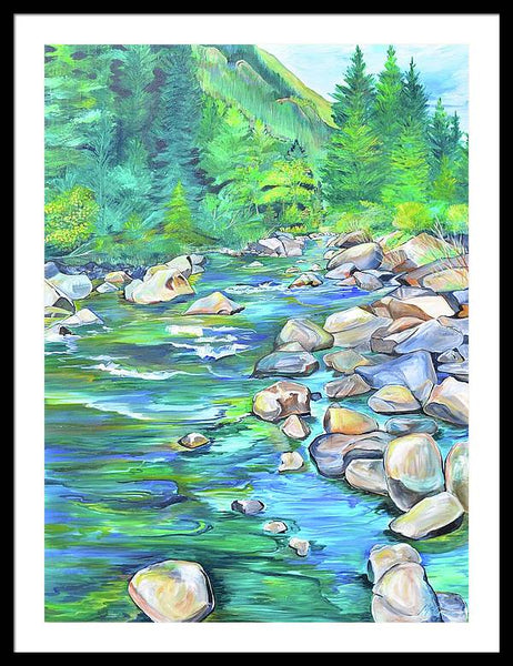 West Boulder River - Framed Print