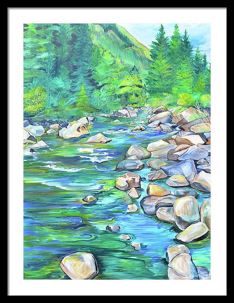 West Boulder River - Framed Print