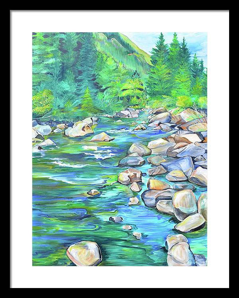 West Boulder River - Framed Print
