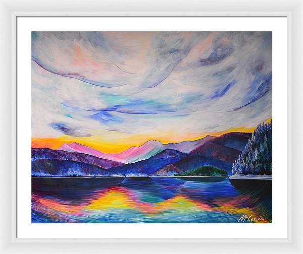 Winter at the Lake - Framed Print