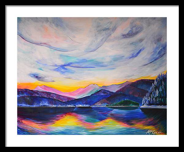 Winter at the Lake - Framed Print
