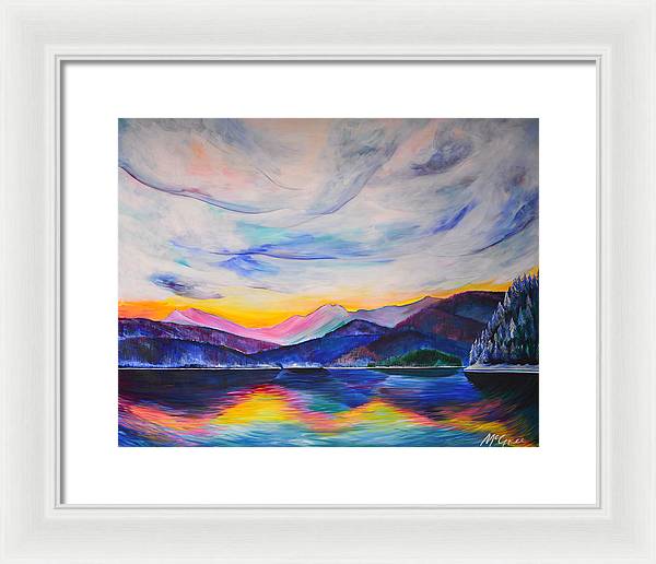 Winter at the Lake - Framed Print