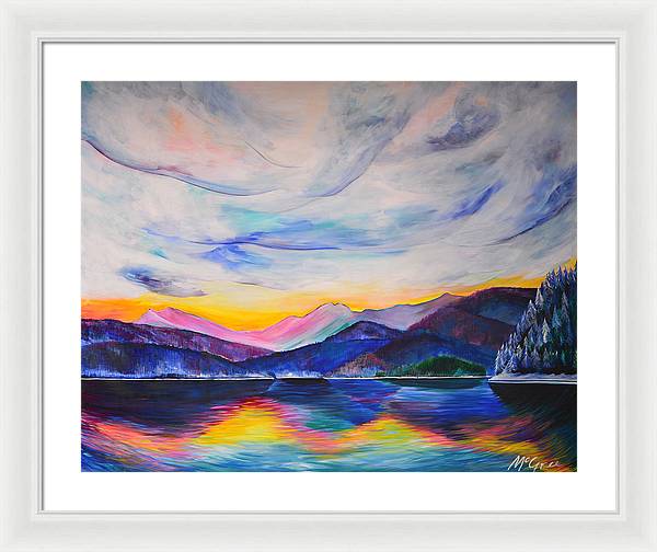 Winter at the Lake - Framed Print