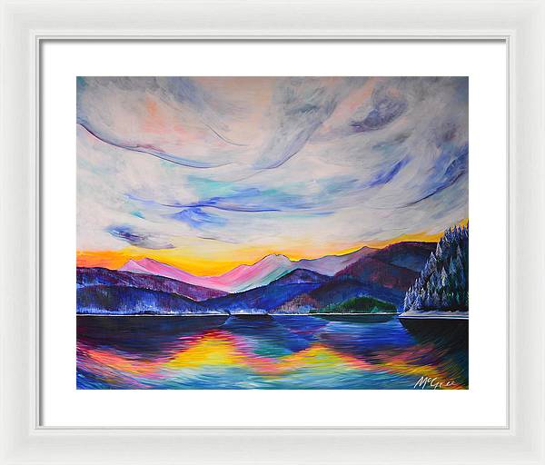 Winter at the Lake - Framed Print