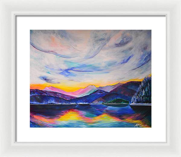 Winter at the Lake - Framed Print