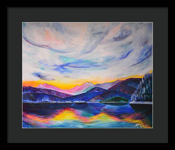 Winter at the Lake - Framed Print