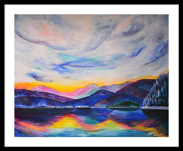 Winter at the Lake - Framed Print