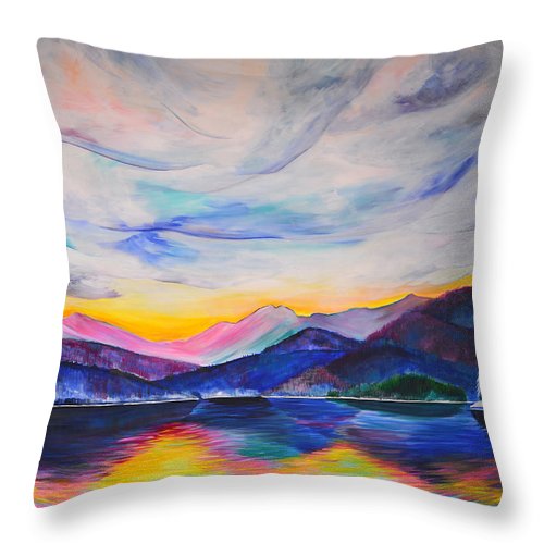 Winter at the Lake - Throw Pillow
