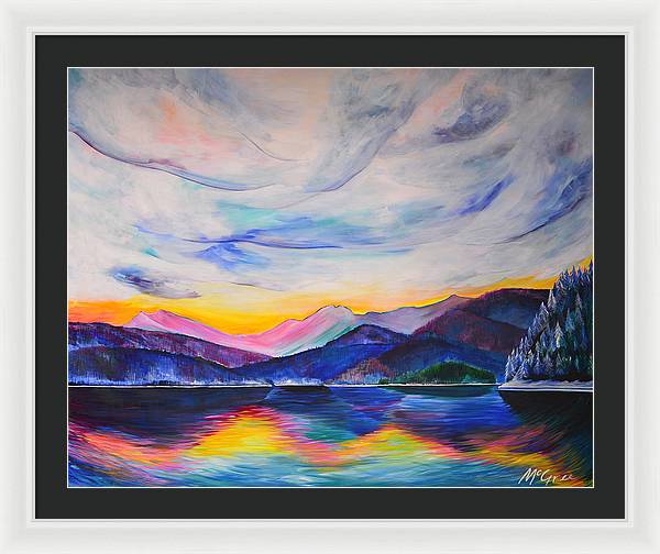 Winter at the Lake - Framed Print