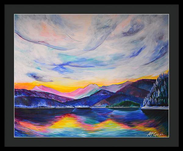 Winter at the Lake - Framed Print