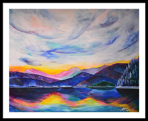 Winter at the Lake - Framed Print