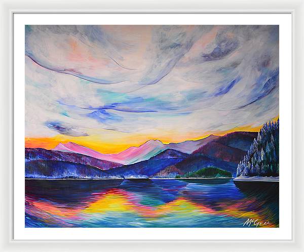 Winter at the Lake - Framed Print