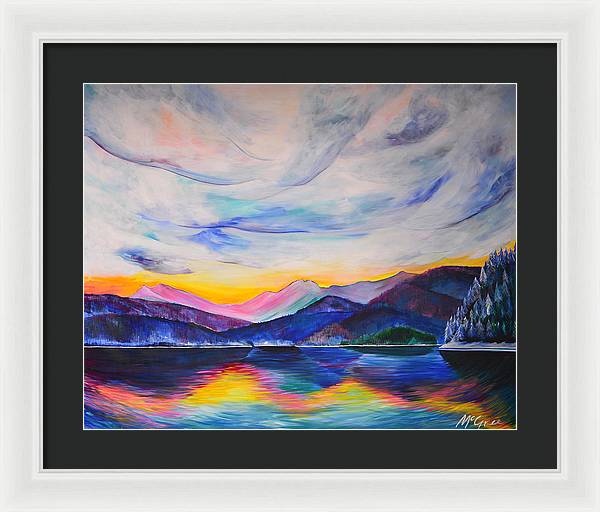 Winter at the Lake - Framed Print