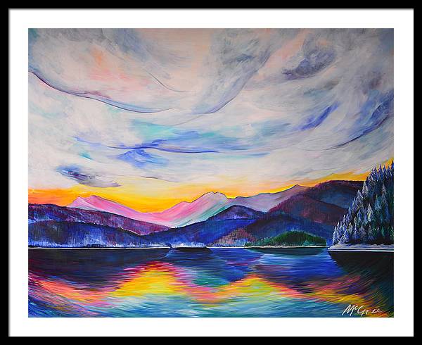 Winter at the Lake - Framed Print