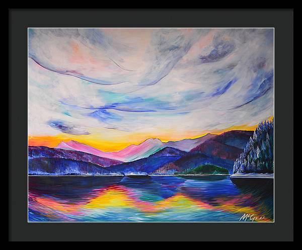 Winter at the Lake - Framed Print