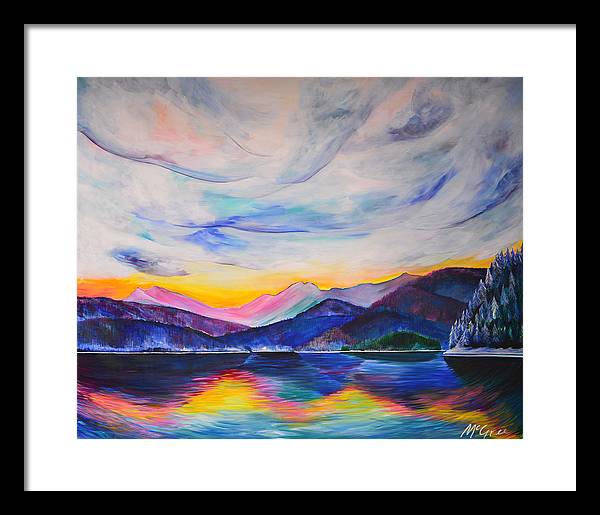Winter at the Lake - Framed Print