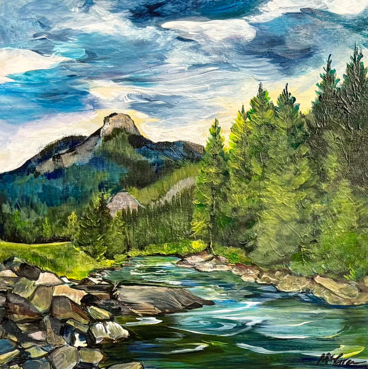 The Gallatin River and Storm Castle