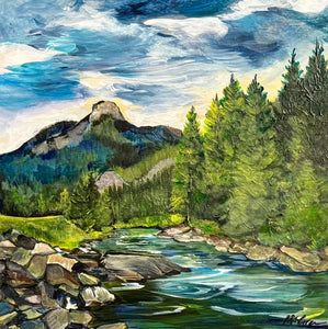The Gallatin River and Storm Castle