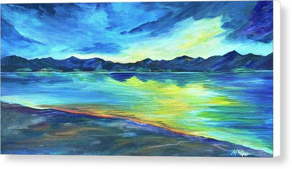 Mountain Lake Sunset - Canvas Print