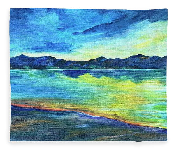 Mountain Lake Sunset - Blanket