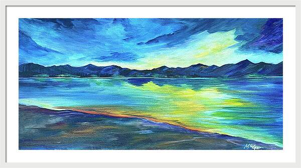 Mountain Lake Sunset - Framed Print