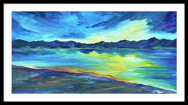Mountain Lake Sunset - Framed Print