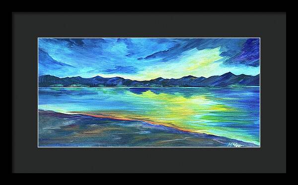 Mountain Lake Sunset - Framed Print