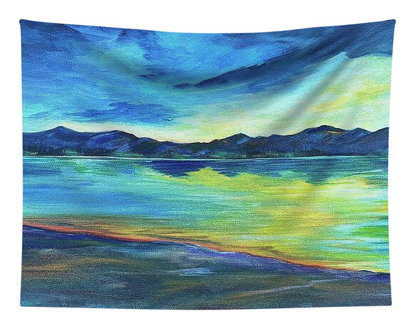 Mountain Lake Sunset - Tapestry