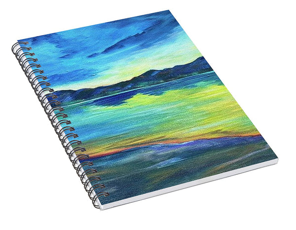 Mountain Lake Sunset - Spiral Notebook