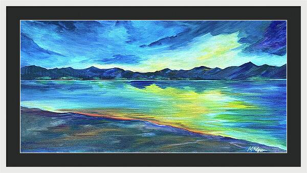 Mountain Lake Sunset - Framed Print