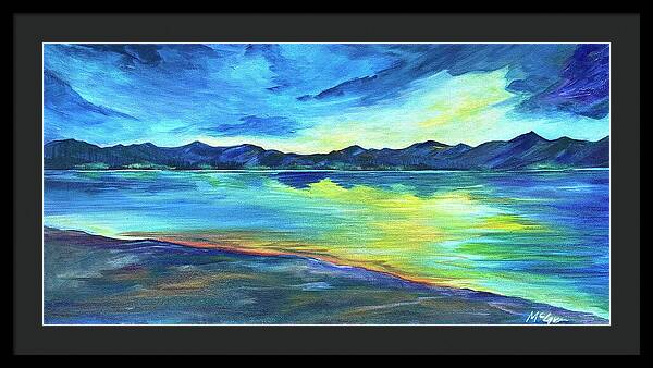 Mountain Lake Sunset - Framed Print
